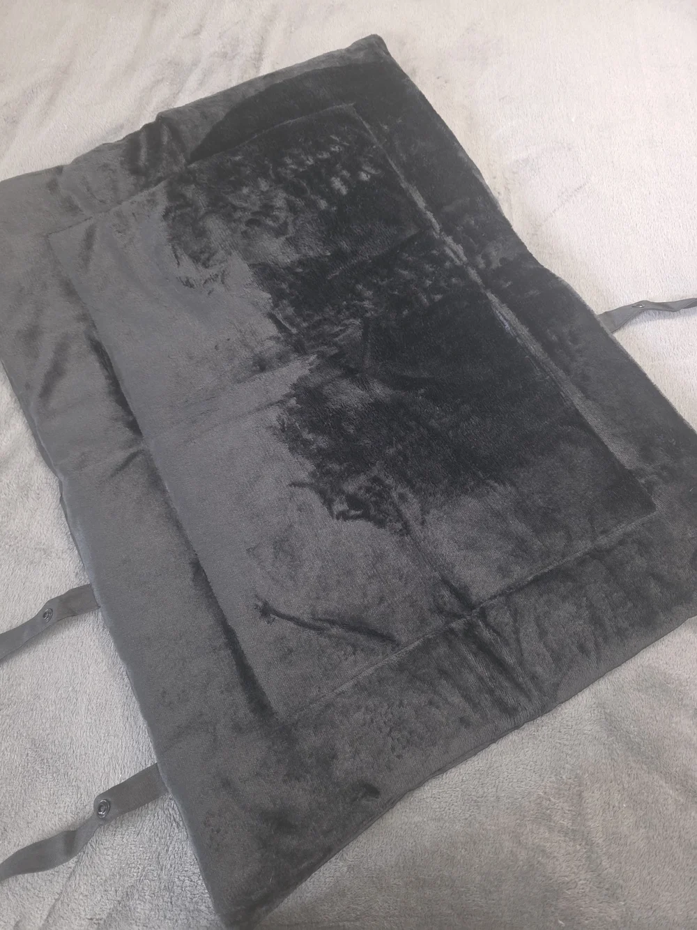 Pet Travel Mat & Tote — Black Dog Bed by